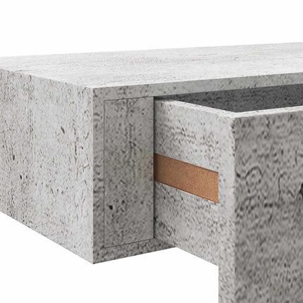 Väggmonterad låda betonggrå 60x23,5x10 cm MDF
