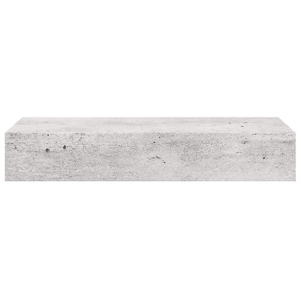 Vägglådor betonggrå 2 st 60x23,5x10 cm MDF