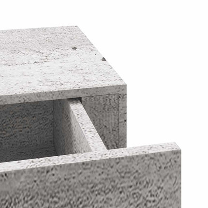 Vägglådor betonggrå 2 st 60x23,5x10 cm MDF