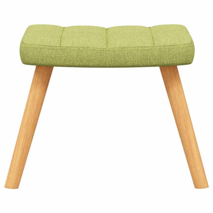 Vilstol med fotpall grön tyg