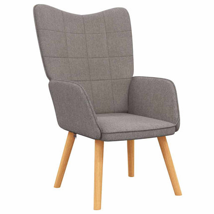Vilstol med fotpall taupe tyg