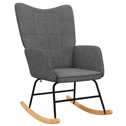 Gungstol med fotpall mörkgrå tyg