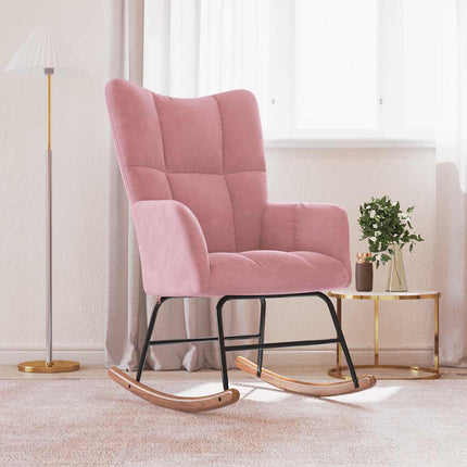 Gungstol rosa sammet