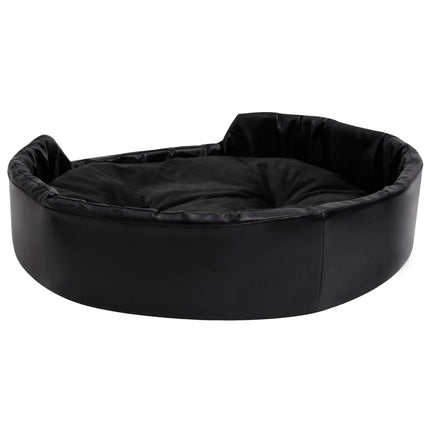 Hundbädd svart 90x79x20 cm plysch och konstläder