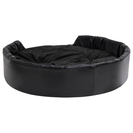 Hundbädd svart 99x89x21 cm plysch och konstläder