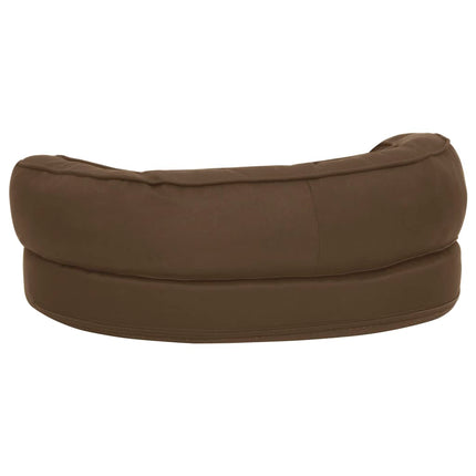 Ergonomisk hundmadrass 60x42 cm linnelook brun