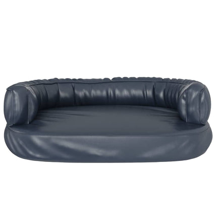 Ergonomisk hundbädd mörkblå 60x42 cm konstläder