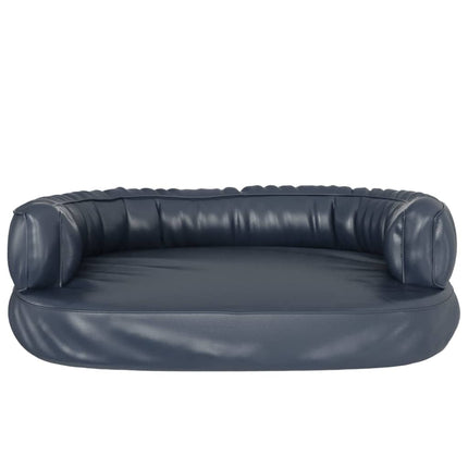 Ergonomisk hundbädd mörkblå 75x53 cm konstläder
