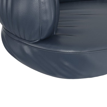 Ergonomisk hundbädd mörkblå 75x53 cm konstläder