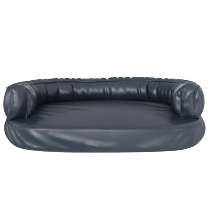 Ergonomisk hundbädd mörkblå 88x65 cm konstläder