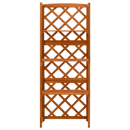 Spaljé med hyllor 55x30x140 cm massivt granträ