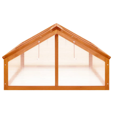 Växthus brun 114x80x50 cm granträ