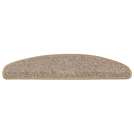 Trappmattor 15 st 65x21x4 cm bruna halvrunda stora