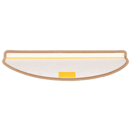 Trappmattor 15 st 65x21x4 cm ljusbruna halvrunda stora