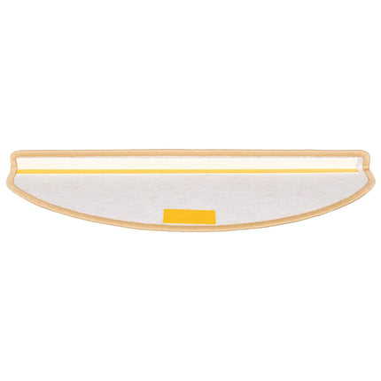 Trappmattor 15 st 65x21x4 cm krämfärgade halvrunda stora