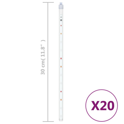 Meteorregn 20 st 30 cm 480 LED flerfärgad inne/ute