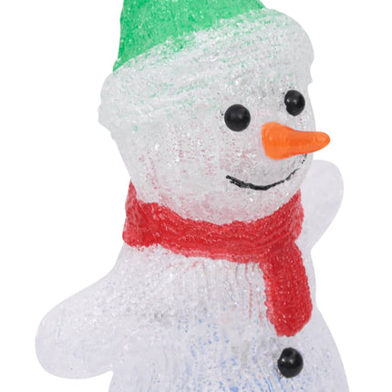 Juldekoration snögubbe med LED-belysning akryl inne/ute