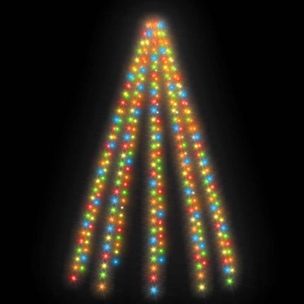 Ljusnät för julgran 250 LED flerfärgad 250 cm