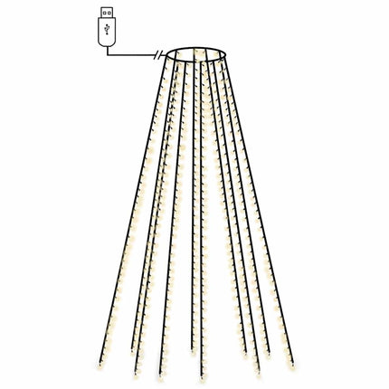 Julgransbelysning 500 cm med 500 LED kallvit inne/ute