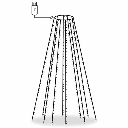 Julgransbelysning 500 cm med 500 LED kallvit inne/ute
