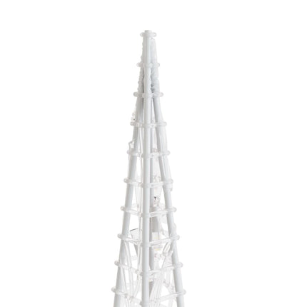 Ljuskoner set akryl kall vit 30/45/60 cm