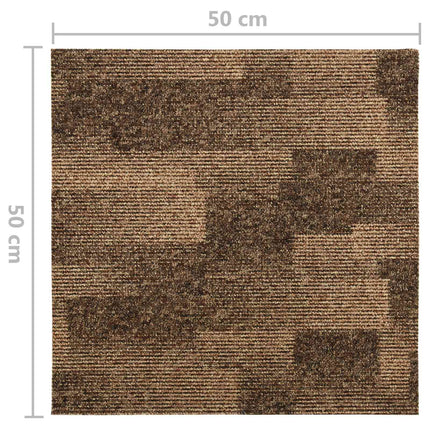 Golvmatta 20 pcs Brun 50 x 50 cm PP