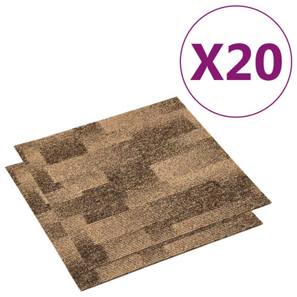 Golvmatta 20 pcs Brun 50 x 50 cm PP