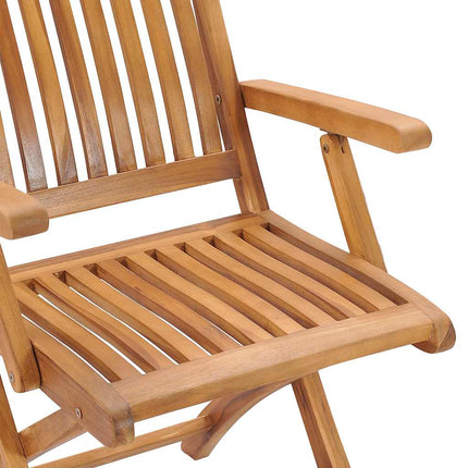 Hopfällbara trädgårdsstolar med dynor 6 st massiv teak