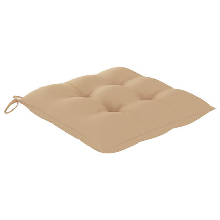 Hopfällbara stolar med dynor 6 st massivt teakträ