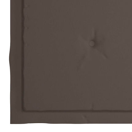 Trädgårdsstolar med taupe dynor 8 st massiv teak