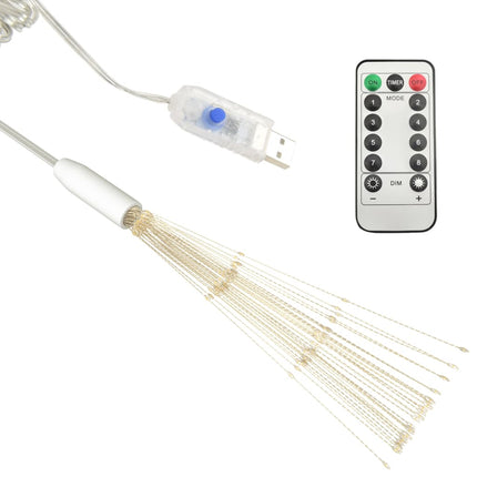 Utomhusbelysning fyrverkerier varmvit 20cm 140 lysdioder
