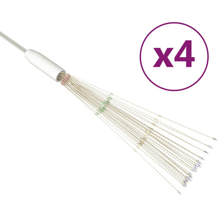 Utomhusbelysning fyrverkerier 4 st flerfärgad 20cm 560 LED