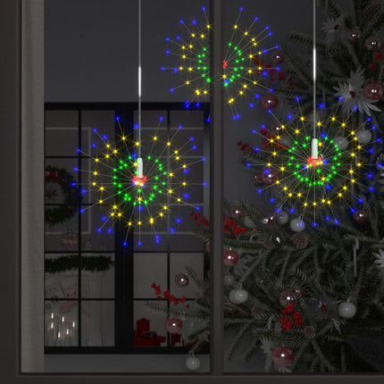 Utomhusbelysning fyrverkerier 4 st flerfärgad 20cm 560 LED
