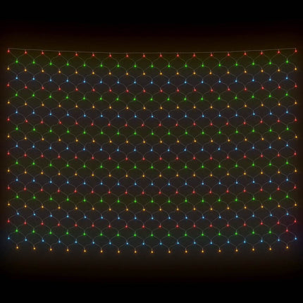 Ljusnät flerfärgad 3x2 m 204 LED inne/ute