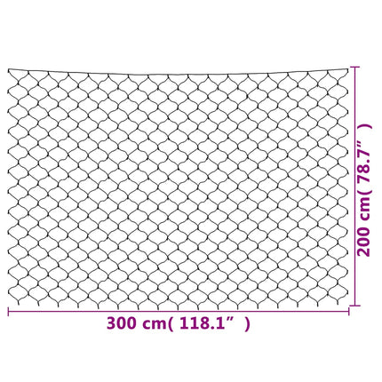 Ljusnät flerfärgad 3x2 m 204 LED inne/ute