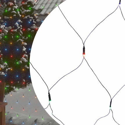 Ljusnät flerfärgad 3x2 m 204 LED inne/ute