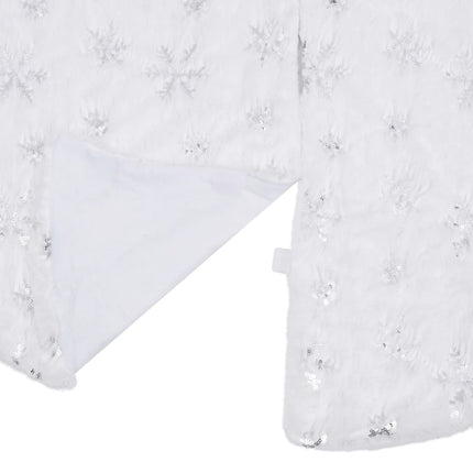 Lyxig julgranskjol vit 150 cm fuskpäls