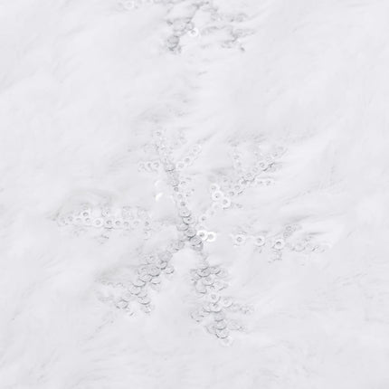 Lyxig julgranskjol vit 150 cm fuskpäls