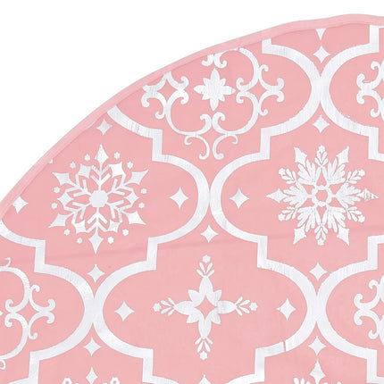 Julgranskrage lyxig med rosa strumpa 90 cm tyg