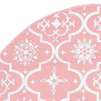 Julgranskrage lyxig med rosa strumpa Ø122 cm tyg