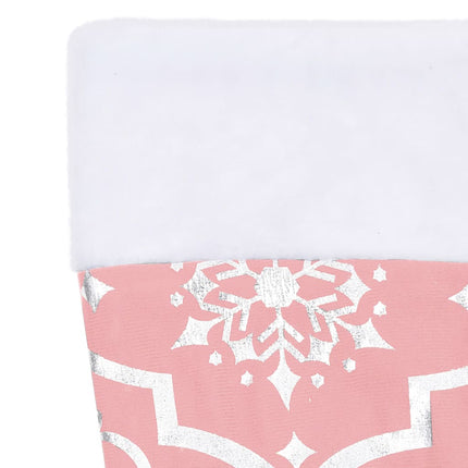 Julgranskrage lyxig med rosa strumpa Ø122 cm tyg