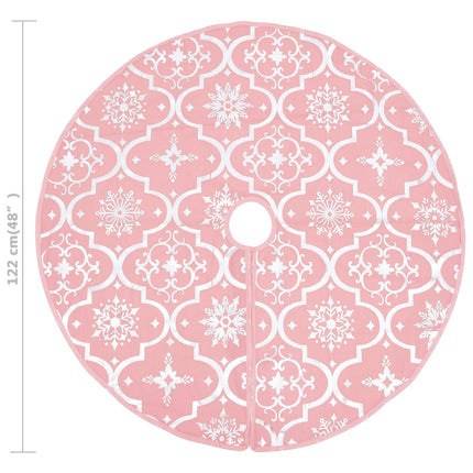 Julgranskrage lyxig med rosa strumpa Ø122 cm tyg