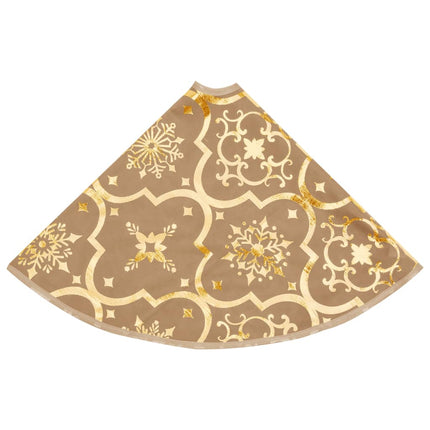 Julgranskrage lyxig med gul strumpa 122 cm tyg