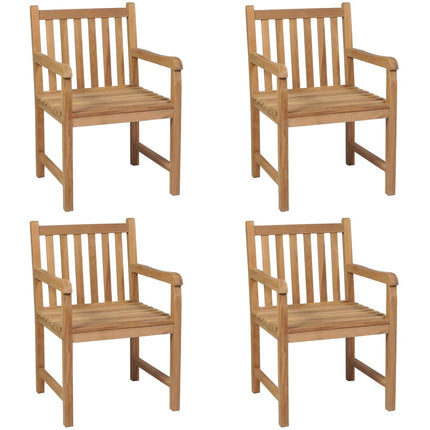 Trädgårdsstolar 4 st massiv teak