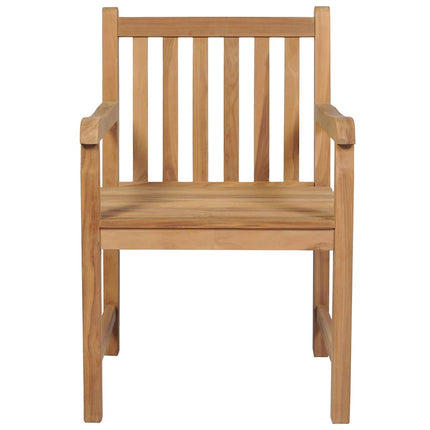 Trädgårdsstolar med taupe dynor 4 st massiv teak