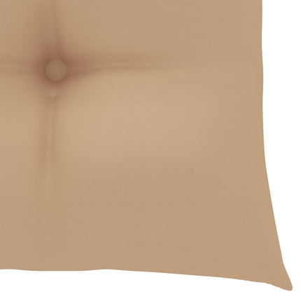 Trädgårdsstolar med beige dynor 4 st massiv teak