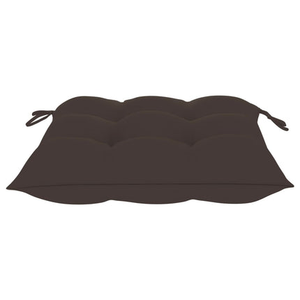 Trädgårdsstolar 8 st med taupe dynor massiv teak