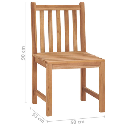 Trädgårdsstolar 6 st massiv teak
