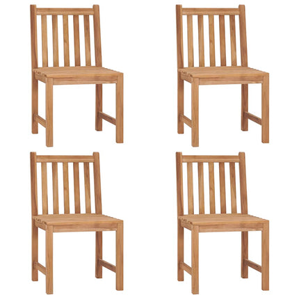Trädgårdsstolar 4 st med dynor massiv teak