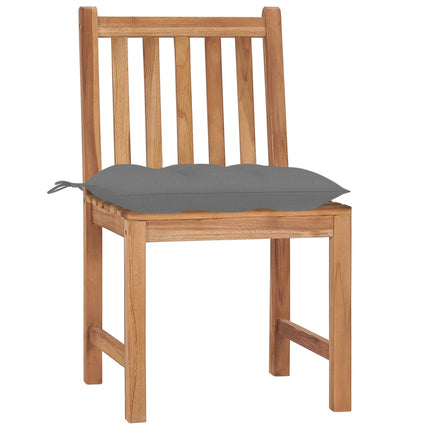 Trädgårdsstolar 8 st med dynor massiv teak